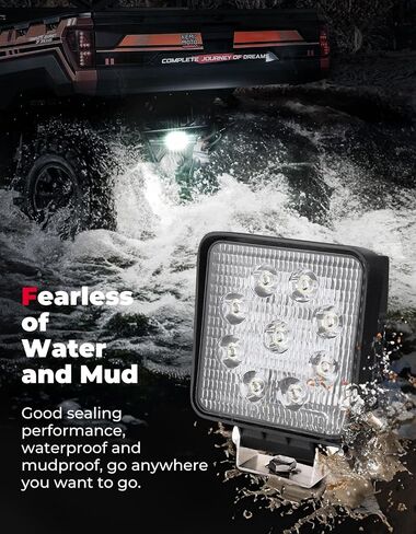 مصباح احتياطي KEMIMOTO متوافق مع Ranger XP 1000، مجموعة إضاءة LED خلفية عكسية 27 وات سهلة التركيب متوافقة مع 2018-2024 Polaris Ranger 1000 XP/Ranger 1000 XP Crew، 4.2 × 4.2 بوصة in Saudi Arabia