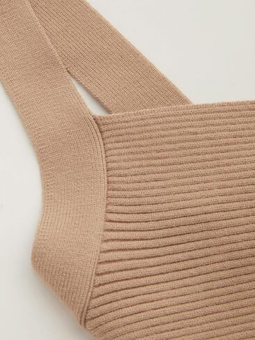 CIDER Knitted Crop Top V Neck Solid Wrap Sleeveless Tank Top Texture Regular Fit Casual Knit Fabric in Saudi Arabia