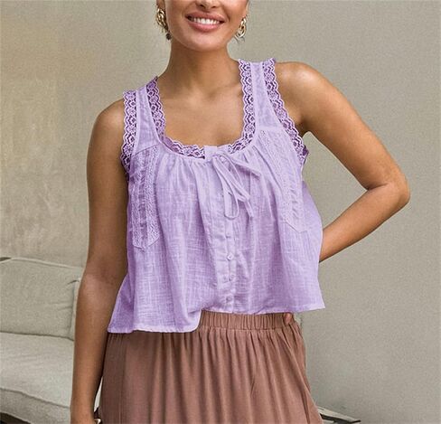 نساء الدانتيل الخزان سترة الخزان أعلى أكمام زر أسفل Cardigan المحاصيل قمم لطيفة الصيف كامي قميص y2k الخروج من قمم in Kuwait