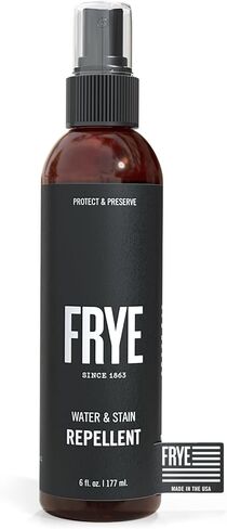 Frye Leather Water & Stain Repellent – 6oz Spray – Non-Aerosol, Made in USA – Protects Leather, Suede & Nubuck – Shields Against Water, Rain, Salt & Spills – Safe on All Colors in Saudi Arabia