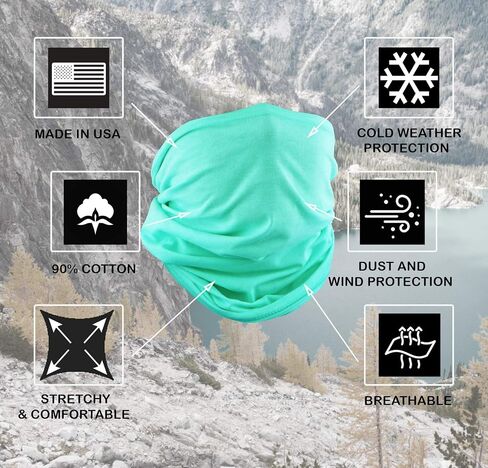 USA Made Cotton Neck Gaiter Face Mask Bandana Tube Scarf - Set of 3 in Kuwait