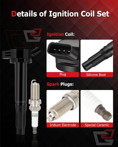 حزم ملفات الاشتعال ومقاطع الإشعال Iridium Fit 2007-2018 لـ Lexus ES350 2006 لـ Lexus GS300 2010-2019 لـ Lexus GX460 2013-2018 لـ Lexus ES300H ، مجموعة من 6 ، 9091902251 UF487 in Saudi Arabia
