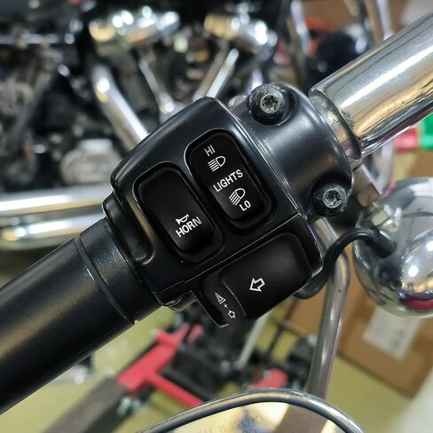 HDBUBALUS دراجة نارية التحكم في اليد مفتاح الإسكان أغطية الإسكان متوافقة مع Harley Softail Dyna Street Glide 1996-2013 Black in Saudi Arabia