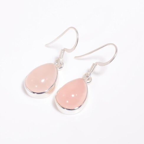 مصنوعة يدويًا 925 من الفضة الإسترليني أقراط متدلية للنساء - Gemstone Gemstone Boho Coachella ، عيد الهالوين ، فكرة هدية مجوهرات عيد الميلاد ورأس السنة الجديدة in Saudi Arabia
