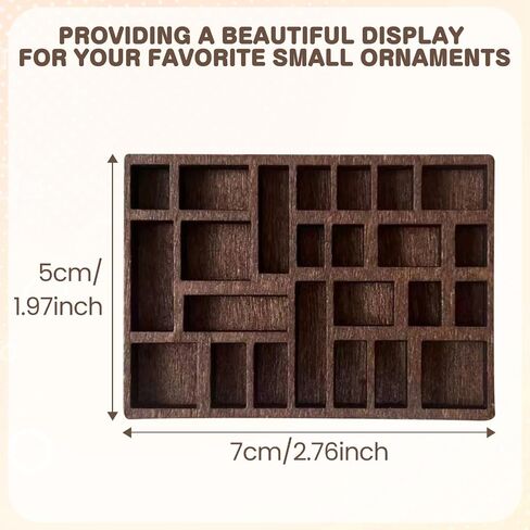 Miniature Trinket Shelf Wooden Jewelry Display Tray,Rings Earring Storage,Smooth,Wood Rock Collection Tray Home Decoration（1.97inchx2.76inch） in Saudi Arabia