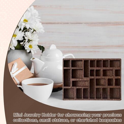 Miniature Trinket Shelf Wooden Jewelry Display Tray,Rings Earring Storage,Smooth,Wood Rock Collection Tray Home Decoration（1.97inchx2.76inch） in Saudi Arabia