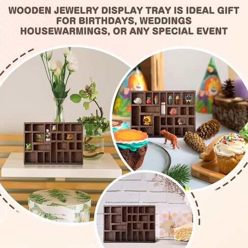 Miniature Trinket Shelf Wooden Jewelry Display Tray,Rings Earring Storage,Smooth,Wood Rock Collection Tray Home Decoration（1.97inchx2.76inch） in Saudi Arabia