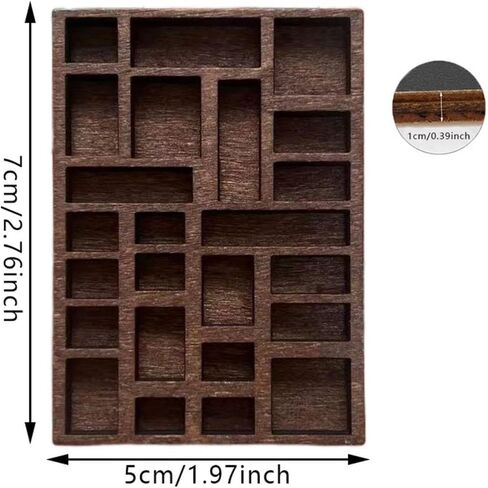 Miniature Trinket Shelf Wooden Jewelry Display Tray,Rings Earring Storage,Smooth,Wood Rock Collection Tray Home Decoration（1.97inchx2.76inch） in Saudi Arabia