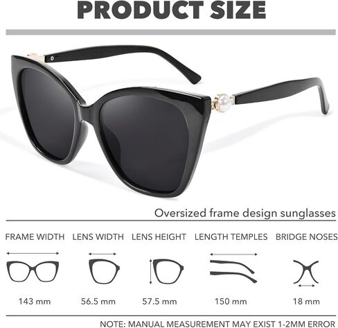 OPTOFENDY Sunglasses Womens Trendy Square Cat Eye Sun Glasses UV400 Protection, Shopping Cycling Driving in Saudi Arabia