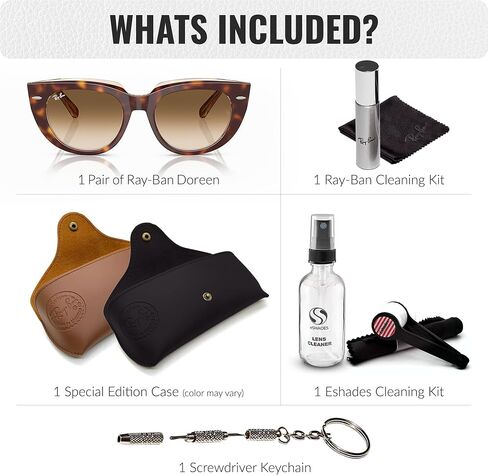 Ray-Ban RB2286 DOREEN Square Shaped Sunglasses for Men & Women with Official RAYBAN Eyewear Kit in Kuwait