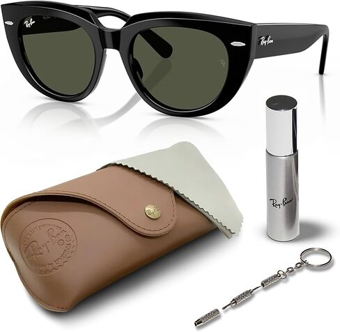 Ray-Ban RB2286 Doreen Square Square Sephses مع حزمة مجموعة النظارات الرسمية in Saudi Arabia