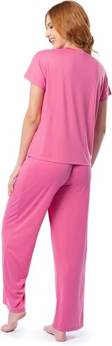 Fruit of the Loom Women's Drop Shoulder Tee and Convertible Waist Sleep Set in Kuwait