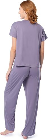 Fruit of the Loom Women's Drop Shoulder Tee and Convertible Waist Sleep Set in Kuwait