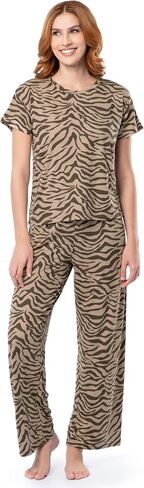 Fruit of the Loom Women's Drop Shoulder Tee and Convertible Waist Sleep Set in Kuwait