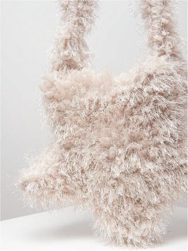Verdusa Women's Fuzzy Crossbody Tote Bags Furry Shoulder Bags Furry Purse Handbag in Saudi Arabia