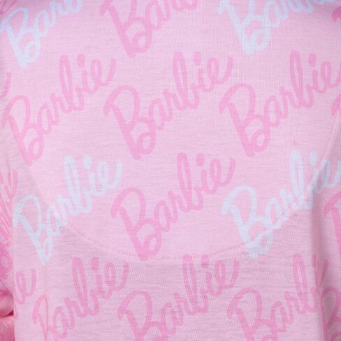 intimo Barbie Women's Doll Logo recled sleep collared button down long long leeve pajama set in Kuwait