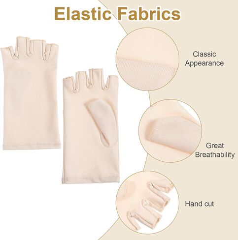 4 Pairs Sun Protection Gloves Women UV Fingerless Driving Gloves Half Finger UV Protection Sunblock for Cycling in Saudi Arabia