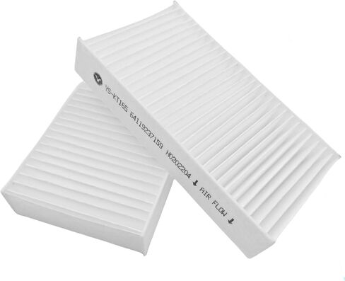 2pcs Car Cabin Air Filter Compatible with BMW X3 X4 xDrive28i 2.0L 3.0L 2011-2018,for X4 xDrive35i 2015-2016 3.0L,for X4 M40i 2016-2018 3.0L Replace 64119237159 green and white (2pcs White) in Kuwait