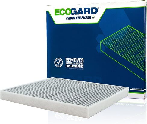 ECOGARD XC45527C FREMIUM CABIN AIR FILTER مع كربون نشط يناسب 2003-2005 شيفروليه سيلفرادو 1500 ، 2003-2005 GMC SIERRA 1500 ، 2003-2004 شيفروليه ضواحي 1500 ، سيلفرادو 2500 HD in Kuwait