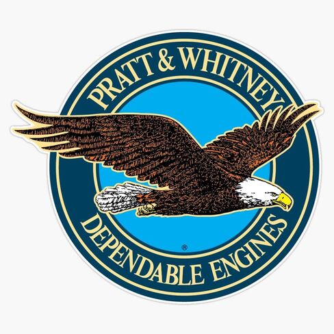 Pratt & Whitney Logo Window Bumper Sticker Decal 5" in Saudi Arabia