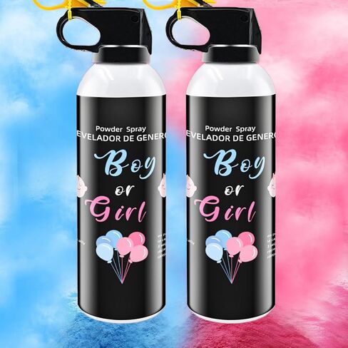 Gender Reveal Fire Extinguisher 2 Pack Boy or Girl Extinguishers for Baby Reveal - Gender Reveal Decorations Smoke with Power for Party - Blue Pink Smoke Color Powder for Reveal Party Ideas Color Run in Saudi Arabia