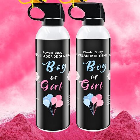 Gender Reveal Fire Extinguisher 2 Pack Boy or Girl Extinguishers for Baby Reveal - Gender Reveal Decorations Smoke with Power for Party - Blue Pink Smoke Color Powder for Reveal Party Ideas Color Run in Saudi Arabia