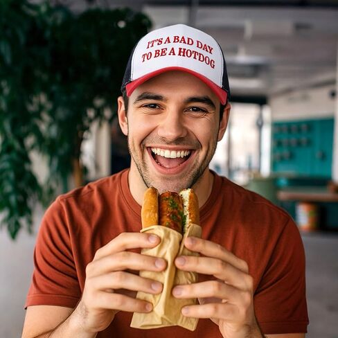 إنه يوم سيء ليكون قبعة قبعة Hotdog مطرزة قبعة snapback in Kuwait