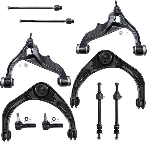 Detroit Axle - طقم تعليق الواجهة الأمامية 4WD لـ 06-08 Dodge RAM 1500 [5 العروات] ، قضبان ربط أذرع التحكم العليا السفلية Sway Bar 2006 2007 2008 in Saudi Arabia