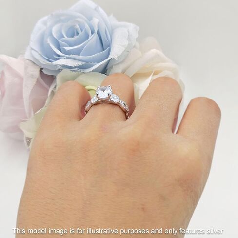 OMRANII Vintage Style Sunflower Marquise Shape Round Cubic Zirconia Wedding Engagement Ring Solid 925 Sterling Silver in Saudi Arabia