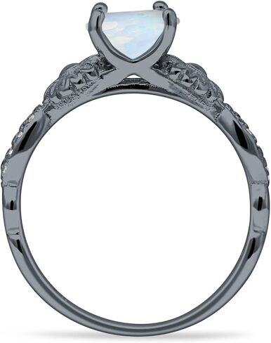 OMRANII Vintage Style Sunflower Marquise Shape Round Cubic Zirconia Wedding Engagement Ring Solid 925 Sterling Silver in Saudi Arabia