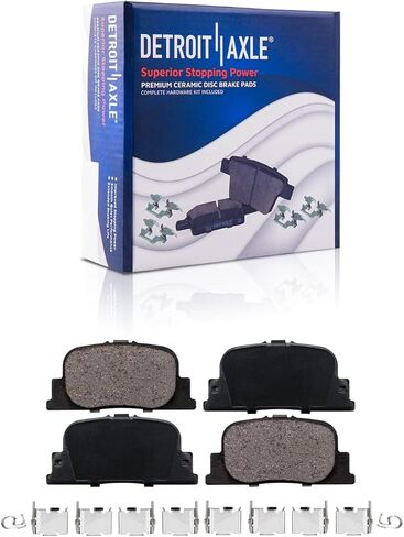 Detroit Axle - مجموعة الفرامل لعام 2000 2001 Lexus ES300 Toyota Camry Discor Discor Doctors Pads Ceramic Barkes Plads الأمامية والخلفية in Saudi Arabia