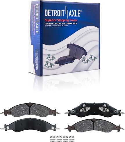 Detroit Axle - مجموعة الفرامل لـ 07-09 Ford Expedition Lincoln Navigator حفر ودوارات فرامل القرص المنقولة 2007 2008 2009 منصات الفرامل الخزفية الأمامية والخلفية in Saudi Arabia