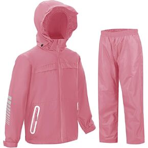 SWISSWELL Kids Rain Gear Boys Girls Waterproof Rain Suit Breathable Raincoat Rain Jacket Pants in Kuwait