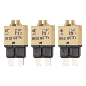 Dmiotech 3 Pack Manual Mini Reset Fuse ، 32V DC 3A ATC/ATO Auto Circuit Breaker RESET VUSES LOW PLECTLE in Kuwait