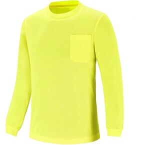 L & M® Hi vis t Shirt Safety Lime Orange Long Sleeve High Sistibility in Kuwait