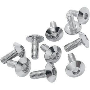 10 Pack M6 Stainless Steel Hexagon Socket Head Bolts Screws 12/16/20mm for Use On Motorcycles Mopeds Tail Plates(M6X20mm) in Saudi Arabia
