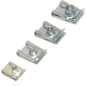 20pcs U Type Spring Steel Clips for M4 M5 M6 M8 with 8mm 5mm 6mm 4mm Threaded Reed Nuts for Auto Motorcycle Scooter ATV Moped Compatibility in Saudi Arabia
