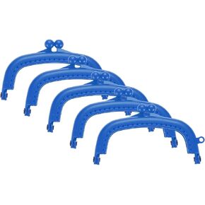 uxcell 5 Pcs Plastic Purse Frame, 8.5cm/3.3" Retro Arch Kiss Lock Clasp Frame Embossed for Purse Making, Handled Bag, Coin Bag Clutch Bag, Frame Hardware Replacements (Yellow) in Saudi Arabia