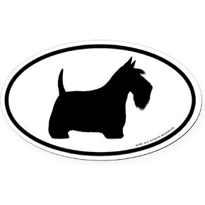 CafePress Scottish Terrier Oval Car Magnet, Euro Oval Bumper Magnet in Kuwait