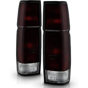 ACANII - For 1986-1997 Nissan D21 Hardbody Pickup Red Smoked Tail Lights Brake Lamps w/Bulb+Harness Assembly Left+Right in Kuwait