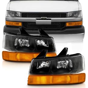 KEEKPO - For 2003-2023 Chevy Express/GMC Savana 1500 2500 3500 Van Headlights w/Bumper Parking Signal Lamps Left+Right in Kuwait