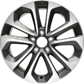 18x8 Aluminum Wheel Rim Double 5-Spoke Machined and Gray - Factory Restored Compatible With Honda Accord 2013-2015 - Exact Fit - Direct Replacement in Kuwait