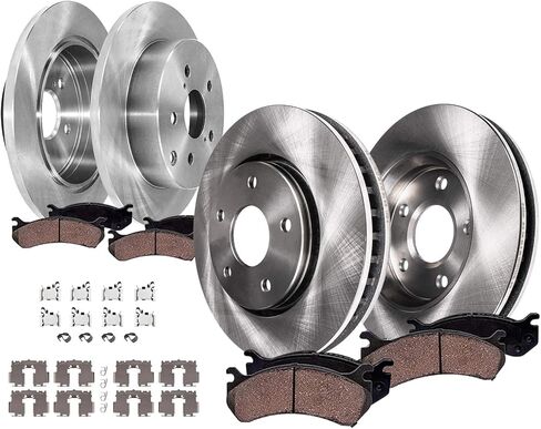 Detroit Axle - 8pc Brake Kit To Toyota 2018-2021 Camry Disc Brake Routors Pads Ceramic Brakes with Hardware 2019 2020 Present in Saudi Arabia