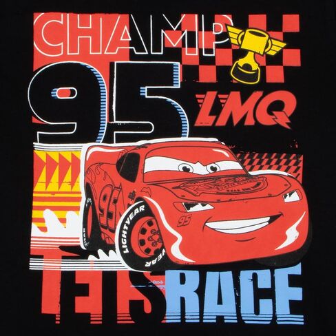 Disney Cars Shirt | Lightning McQueen Tshirt | Cars Boys T-Shirts | Boys' T-Shirts Pack of Two in Saudi Arabia