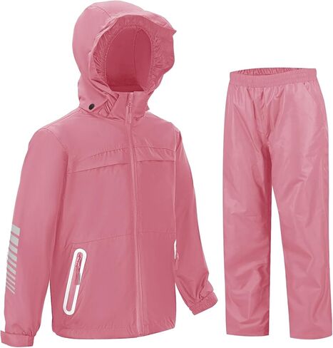 SWISSWELL Kids Rain Gear Boys Girls Waterproof Rain Suit Breathable Raincoat Rain Jacket Pants in Kuwait