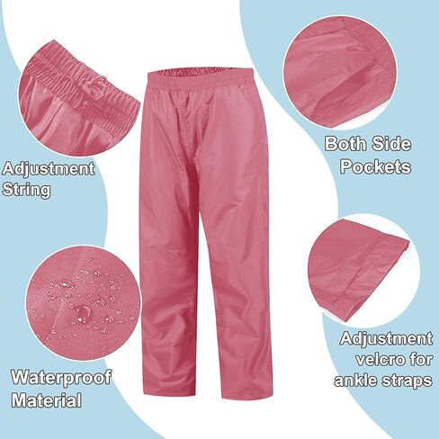 SWISSWELL Kids Rain Gear Boys Girls Waterproof Rain Suit Breathable Raincoat Rain Jacket Pants in Kuwait