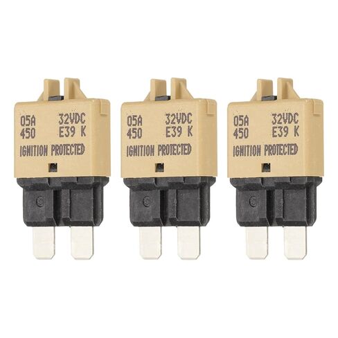 DMiotech 3 Pack Manual Mini Reset Fuse, 32V DC 3A ATC/ATO Auto Circuit Breaker Reset Fuses Low Profile Blade Fuses for Car Truck SUV Marine Boat Motorcycle, Purple in Kuwait