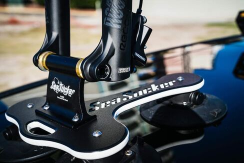 Seasucker Talon Single Bike Rack للسيارات - الولايات المتحدة الأمريكية مصنوعة على رفوف - سيارات الدفع الرباعي ، سيدان ، هاتشباك ، RV ، BMW ، هوندا ، تسلا ، مازدا وكل سيارة أخرى - لا يوجد حبل ، آمن بنسبة 100 ٪ ، أضرار الصفر ، حاملة سفر صديقة للسفر in Kuwait