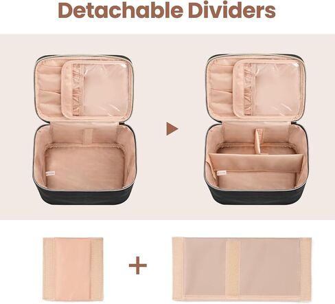 OCHEAL Makeup Bag, Large Capacity Travel Make Up Bag for Cosmetics Vertical Storage,Toiletry Bag for Skincare Makeup Organizer Bag in Saudi Arabia