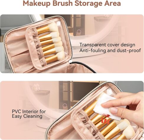 OCHEAL Makeup Bag, Large Capacity Travel Make Up Bag for Cosmetics Vertical Storage,Toiletry Bag for Skincare Makeup Organizer Bag in Saudi Arabia